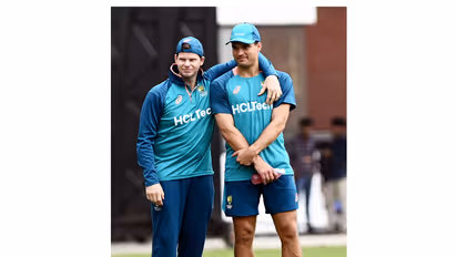Australian players Steve Smith and Alex Carey (Photo: ANI)
