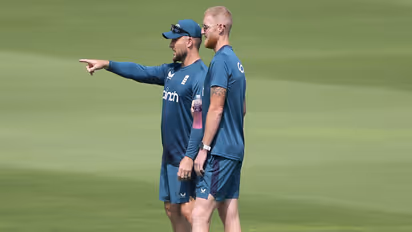 Ben Stokes, the skipper and head coach Brendon McCullum. (Photo: ANI)