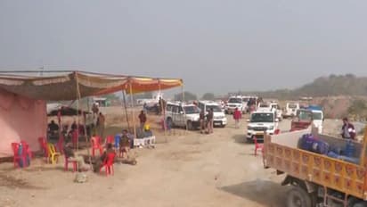 Site of stone mine collapsed in Sonbhadra (Photo: ANI)