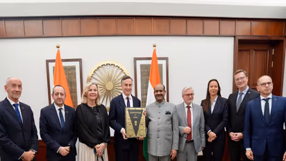 EU delegation chair David McAllister meets Om Birla (Photo/X/@ombirlakota)