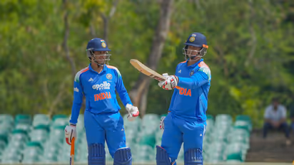 Vaibhav Sooryavanshi (R )and Priyansh Arya (L). (Photo:X/BCCI)
