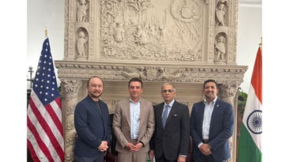 India's Ambassador to the US, Vinay Mohan Kwatra, engages with business and technology leaders to advance India-US cooperation. (Photo X/@AmbVMKwatra)
