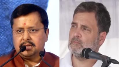 BJP national president Nitin Nabin (L), and Leader of Opposition in Lok Sabha Rahul Gandhi (R) (Photo/ANI)