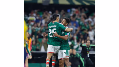 Mexico players celebrating (Photo: X/@miseleccionmxEN)
