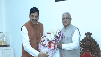 MP CM Mohan Yadav meets Governor Mangubhai Patel (Photo / ANI)