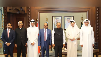 Kerala CM Vijayan meets Kuwait Deputy PM (Photo/KeralaCMO)