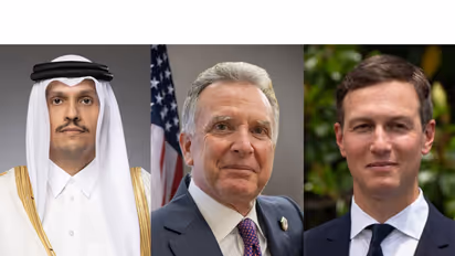 Qatar's Prime Minister and Foreign Minister Mohammed bin Abdulrahman bin Jassim Al-Thani meets US Special Envoy Steve Witkoff and Senior Adviser to US President Donald Trump, Jared Kushner (Photo/X/@MofaQatar_EN)