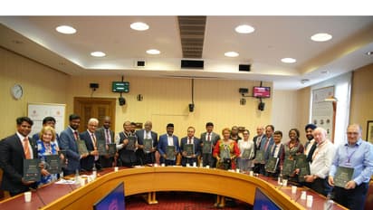 climate dialogue hosted at the House of Lords in London (Photo/ANI)