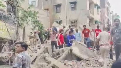 An under-construction building collapsed in Delhi's Rohini Sector 16. (Photo/ANI)
