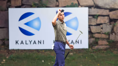 India golfer Vishesh Sharma in action during Telangana Golconda Masters (Image: PGTI)