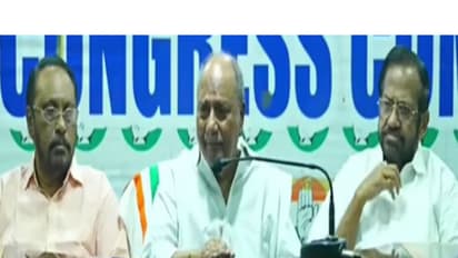 Veteran Congress leader A K Antony addresses a press briefing in in Thiruvananthapuram, Keralam (Photo Credit/YouTube