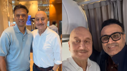 Anupam Kher: 'द वॉल' आणि 'नवाब' एकाच वेळी भेटले, अनुपम खेर यांचा फॅनबॉय मोमेंट!