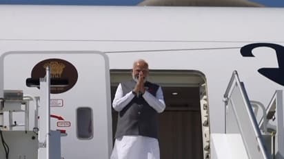 PM Modi lands in Geneva on way to take part in G7 in Evian (Photo/DD/ANI)