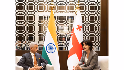External Affairs Minister S Jaishankar meets Georgia's Foreign Minister Maka Botchorishvili (Photo/X/@DrSJaishankar)