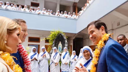US Ambassador to India Sergio Gor accompanies US Secretary of State Marco Rubio on visit to Missionaries of Charity, Kokata (Photo/X/@USAmbIndia)