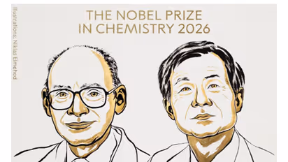 Laurets of Nobel Chemistry Prize 2026 Henri B. Kagan and Kenso Soai (Photo/X/@NobelPrize)