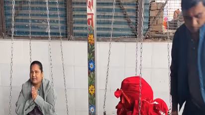 Devotees performed Tula Dan (weighing oneself against offerings) at Sita Rasoi (Photo/ANI)