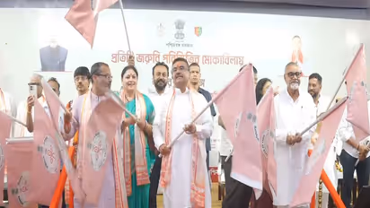 West Bengal CM Suvendu Adhikari inaugurates 226 new firefighting vehicles at Red Road in Kolkata (Photo/ANI)