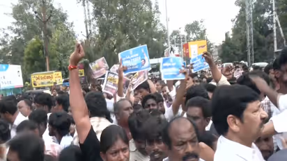 Visual from the protest site (Photo/ANI)