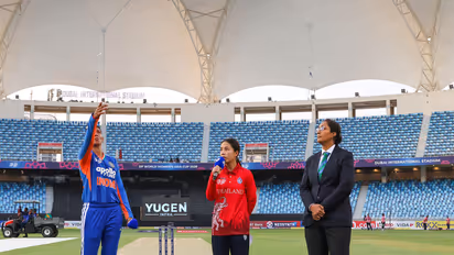 Indian Women cricket team captain Harmanpreet Kaur flipping the coin during the toss (Photo: X/@BCCIWomen)