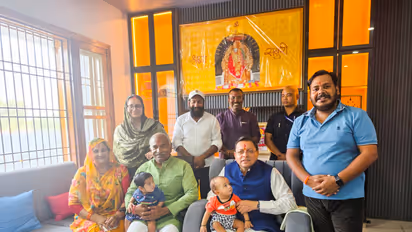 Uttarakhand CM Pushkar Singh Dhami meets family of MLA Arvind Pandey (Photo/CMO)