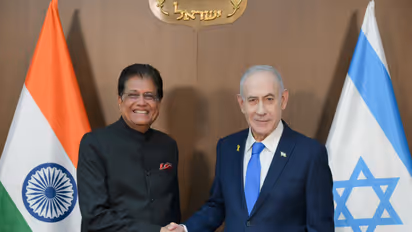 Union Minister Piyush Goyal with Israeli PM Benjamin Netanyahu (Photo/@PiyushGoyal/X)