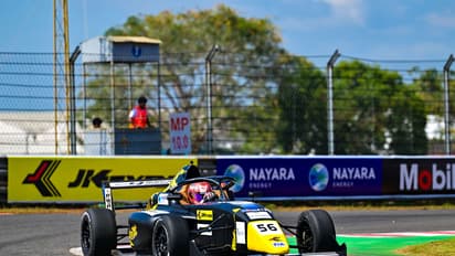 Chennai Turbo Riders' Shane Chandaria in action at Madras International Circuit (Image: FMSCI/FIA)