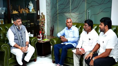 Karnataka Deputy CM DK Shivakumar meets Congress MLAs (Photo: @DKShivakumar/X)