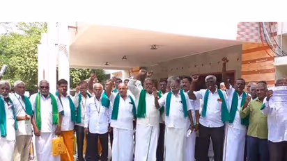 Farmers protest at District Collectorate in Vellore (Photo/ANI)