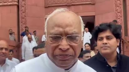 Leader of the Opposition in the Rajya Sabha, Mallikarjun Kharge (Photo/ANI)