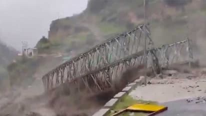 Uttarakhand: Bailey Bridge damaged after Tamak Nala overflow (Photo: X/ Uttarakhand Police)