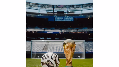 Adidas unveils TRIONDA FINAL official match ball for final stages. (Photo:X/@adidasfootball)
