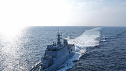 Mahe, the first of the Mahe-class Anti-Submarine Warfare Shallow Water Craft (Photo/PIB)