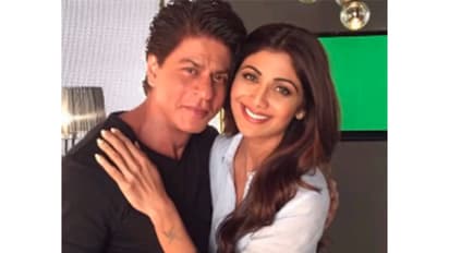 Actors Shah Rukh Khan and Shilpa Shetty (Image source: Shilpa's X)