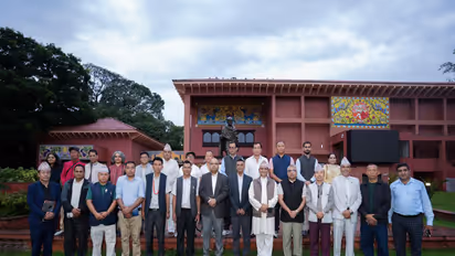 The 21-member delegation comprising Mayors, Chairpersons and Administrative Officers from various districts of Nepal departs for India (Photo/X/@IndiaInNepal)