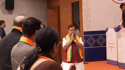 BJP National President Nitin Nabin arrives at the BJP headquarters to chair a meeting of state in-charges and co-in-charges.(Photo/ ANI)