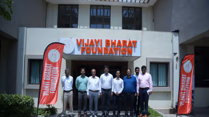 MYAS Department of Sports Joint Secretary Vineel Krishna at Ahmedabad’s Vijayi Bharat Foundation (Image: VBF)
