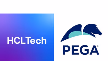 HCLTech logo; Pegasystems logo (Photo/@hcltech/@pega)