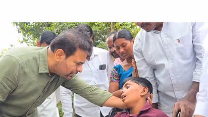 KTR's assurance to boy suffering from brain cancer (Photo/BRS)