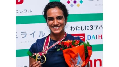 Indian shuttler PV Sindhu. (Photo: X/ @rajnathsingh)