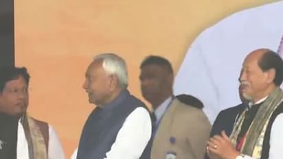 Nitish Kumar at Gandhi Maidan (Photo/ANI)