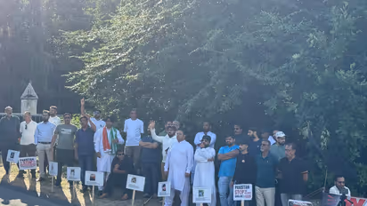 Visual from the protest (Photo/ANI)