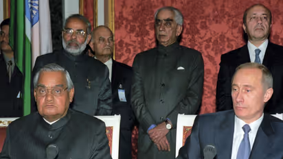 Photos from Moscow from 2001, when the then Gujarat CM Modi had accompanied the then PM Atal Bihari Vajpayee (File Photos)