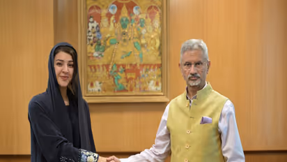 UAE Minister of State for International Cooperation Reem Al Hashimy meets External Affairs Minister S. Jaishankar during her visit to the national capital. (Photo: X/@mofauae)