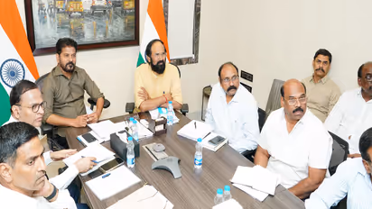Telangana Chief Minister A Revanth Reddy during a meeting. (Photo/@revanth_anumula)