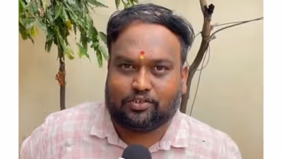 BJP Telangana State Social Media Core Committee member T Saikiran Goud (Photo/ANI)