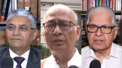 Former Uttarakhand High Court judge Lokpal Singh, Supreme Court advocate and Congress MP Abhishek Manu Singhvi, Former Union Law Minister Ashwani Kumar (Photo/ANI)
