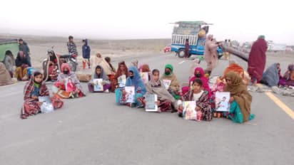 Families protest enforcement disappearence (Photo/@BalochYakjehtiC)