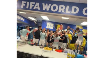 Scenes from Belgium dressing room. (Photo: @belgianreddevils Instagram)
