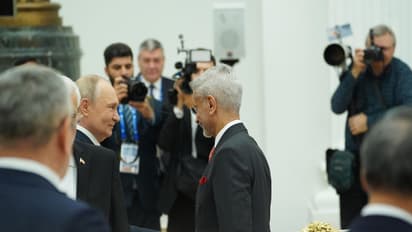 External Affairs Minister S Jaishankar met Russian President Vladimir Putin (Photo/X@DrSJaishankar)